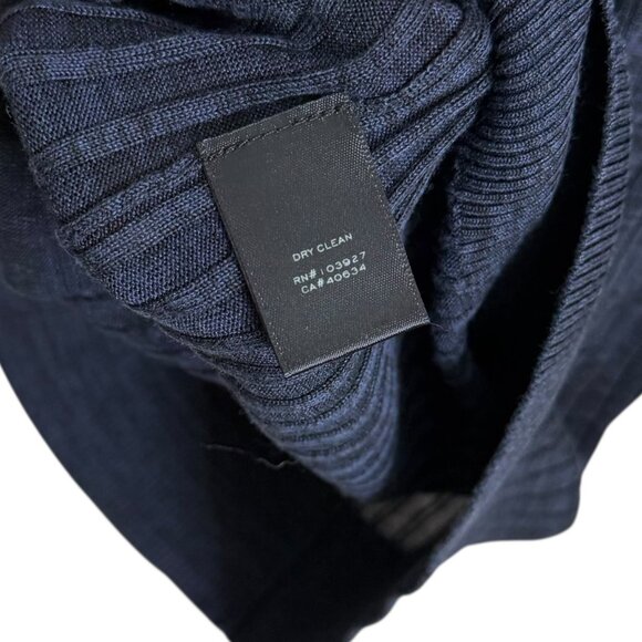 Marc by Marc Jacobs Silk Rib Knit Slim Cardigan Navy XS Preppy Twee Old Money - Picture 5 of 6